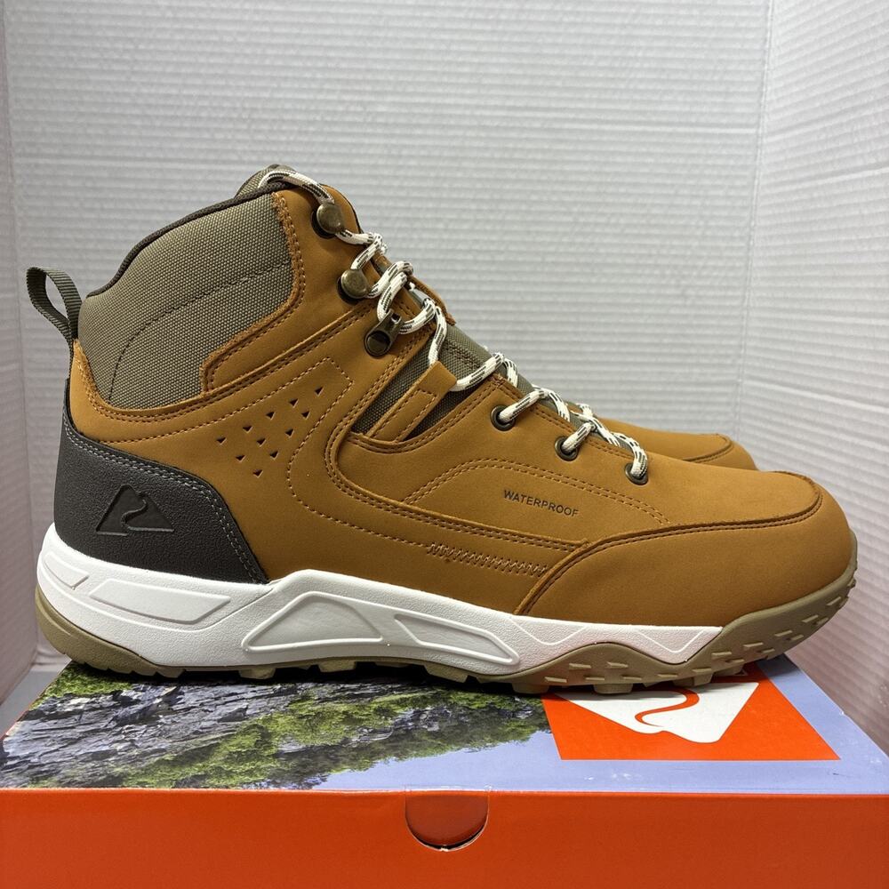 Ozark Trail Mens Size 13 Sport Hiker Shoes Waterproof Hiking Boots Wheat Leather